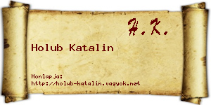 Holub Katalin névjegykártya